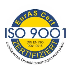 ISO 9001:2015 Zertifizierung – zertifiziertes Qualitätsmanagementsystem (EurAS Cert)