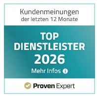 ProvenExpert-Siegel „Top Dienstleister 2026" – ABH Schädlingsbekämpfung